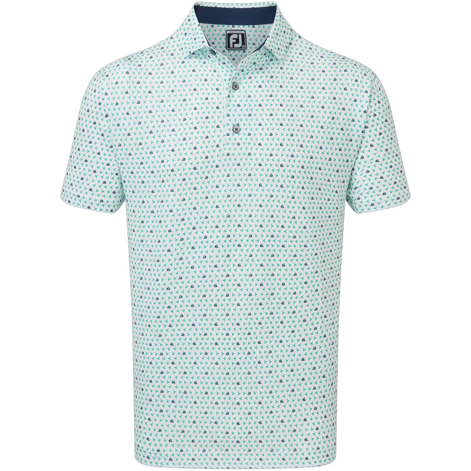FootJoy Pine Cliffs Flying Wasp Print Lisle Golf Polo Shirt