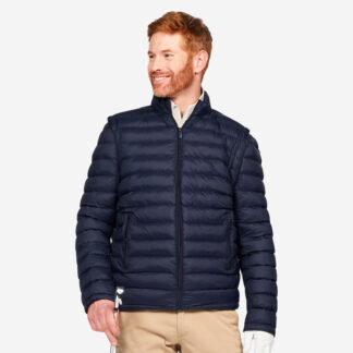 Men's Long-sleeved Golf Down Jacket - Cw900 Heatflex Navy Blue
